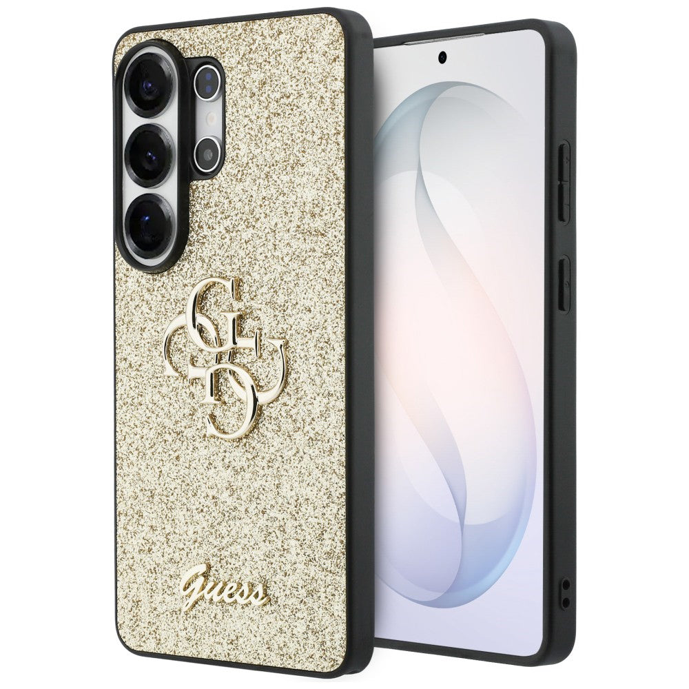 Pouzdro pro Samsung Galaxy S26 Ultra S948, Guess, Fixed Glitter Big 4G Metal Frame, Zlaté