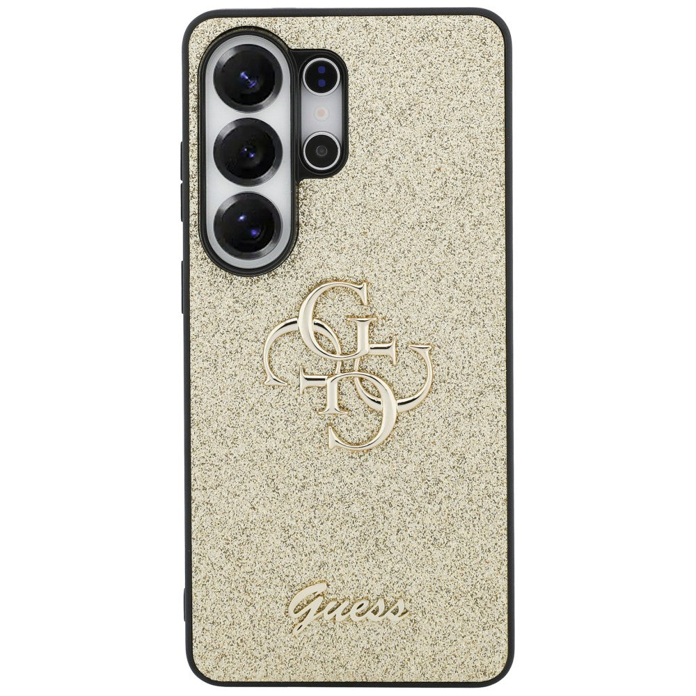Pouzdro pro Samsung Galaxy S26 Ultra S948, Guess, Fixed Glitter Big 4G Metal Frame, Zlaté