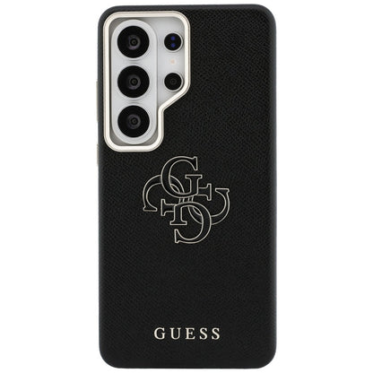 Case for Samsung Galaxy S26 Ultra S948, Guess, 4G Grained Big and Classic Logo, Black