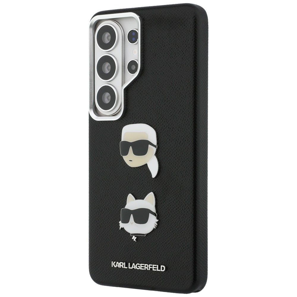 Pouzdro pro Samsung Galaxy S26 Ultra S948, Karl Lagerfeld, Saffiano Karl & Choupette's Head Pin, Černá