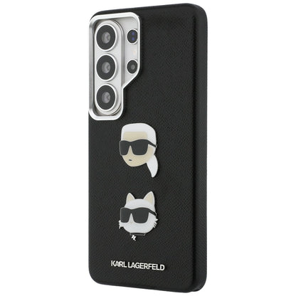 Pouzdro pro Samsung Galaxy S26 Ultra S948, Karl Lagerfeld, Saffiano Karl & Choupette's Head Pin, Černá