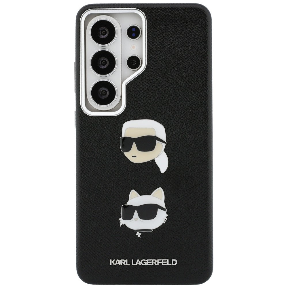 Pouzdro pro Samsung Galaxy S26 Ultra S948, Karl Lagerfeld, Saffiano Karl & Choupette's Head Pin, Černá