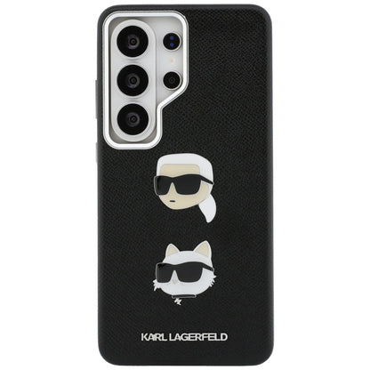 Pouzdro pro Samsung Galaxy S26 Ultra S948, Karl Lagerfeld, Saffiano Karl & Choupette's Head Pin, Černá