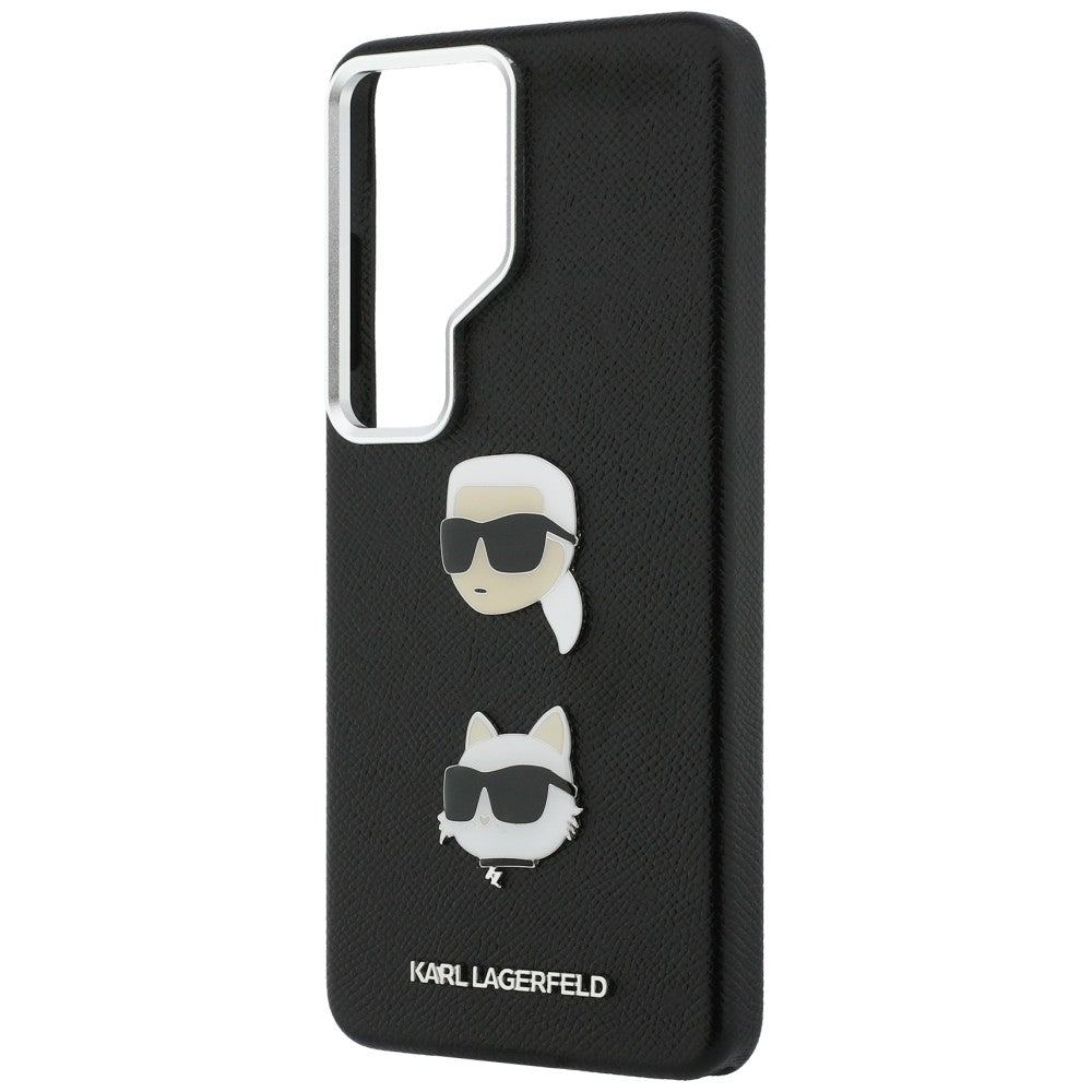 Pouzdro pro Samsung Galaxy S26 Ultra S948, Karl Lagerfeld, Saffiano Karl & Choupette's Head Pin, Černá