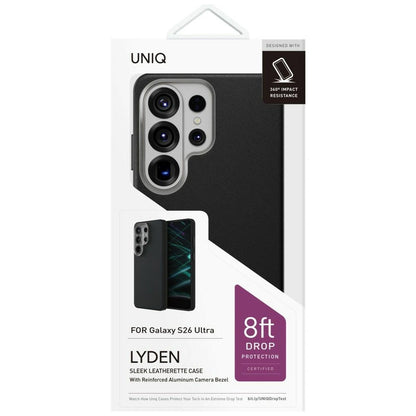Pouzdro pro Samsung Galaxy S26 Ultra S948, UNIQ, Lyden Leatherette, Černá