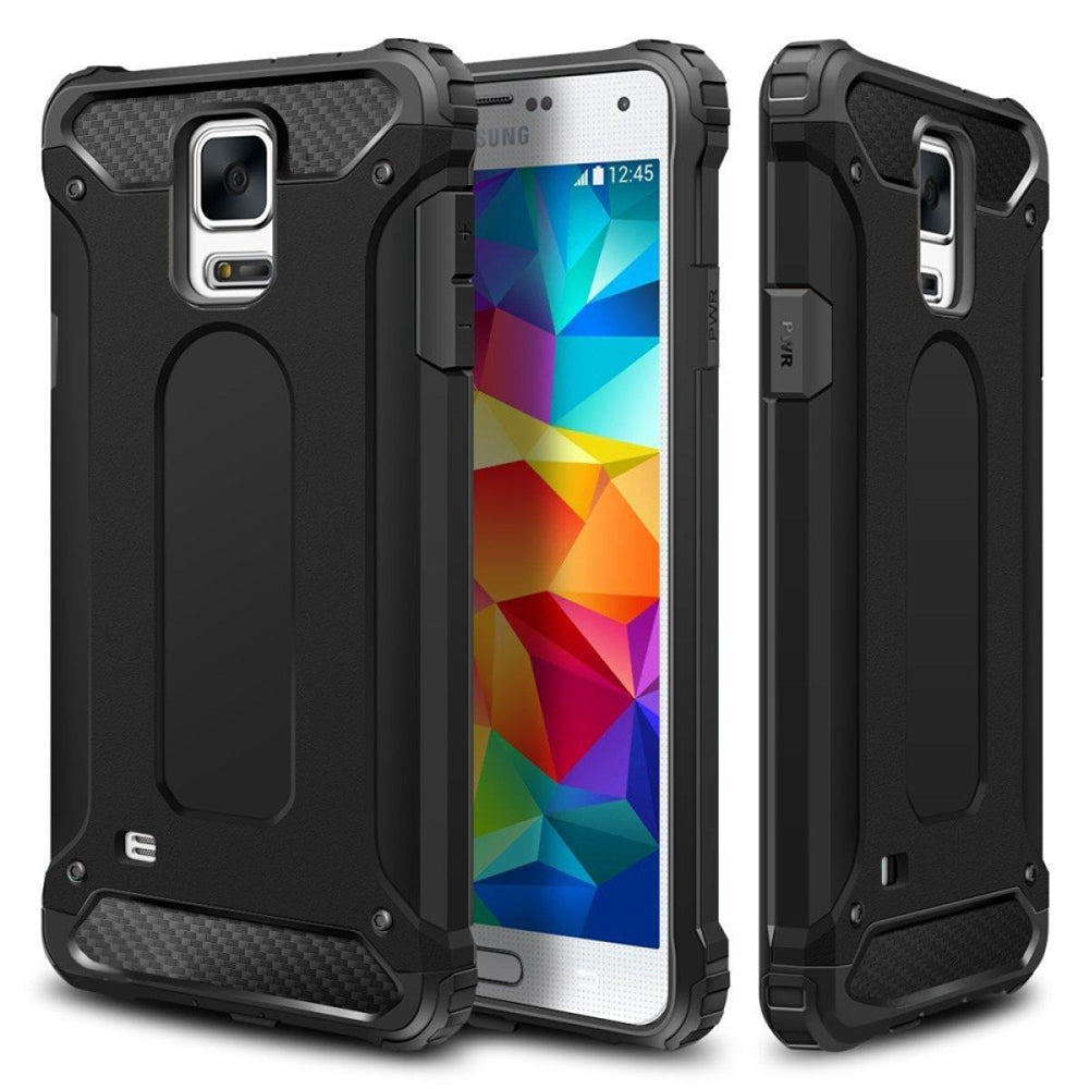 Pouzdro pro Samsung Galaxy S5 G900, Techsuit, Hybrid Armor, Černé