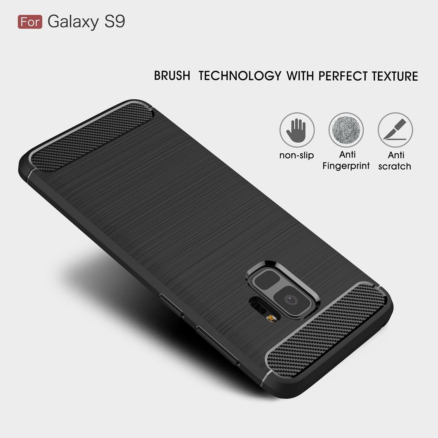 Pouzdro pro Samsung Galaxy S9 G960, Techsuit, Carbon, Černá