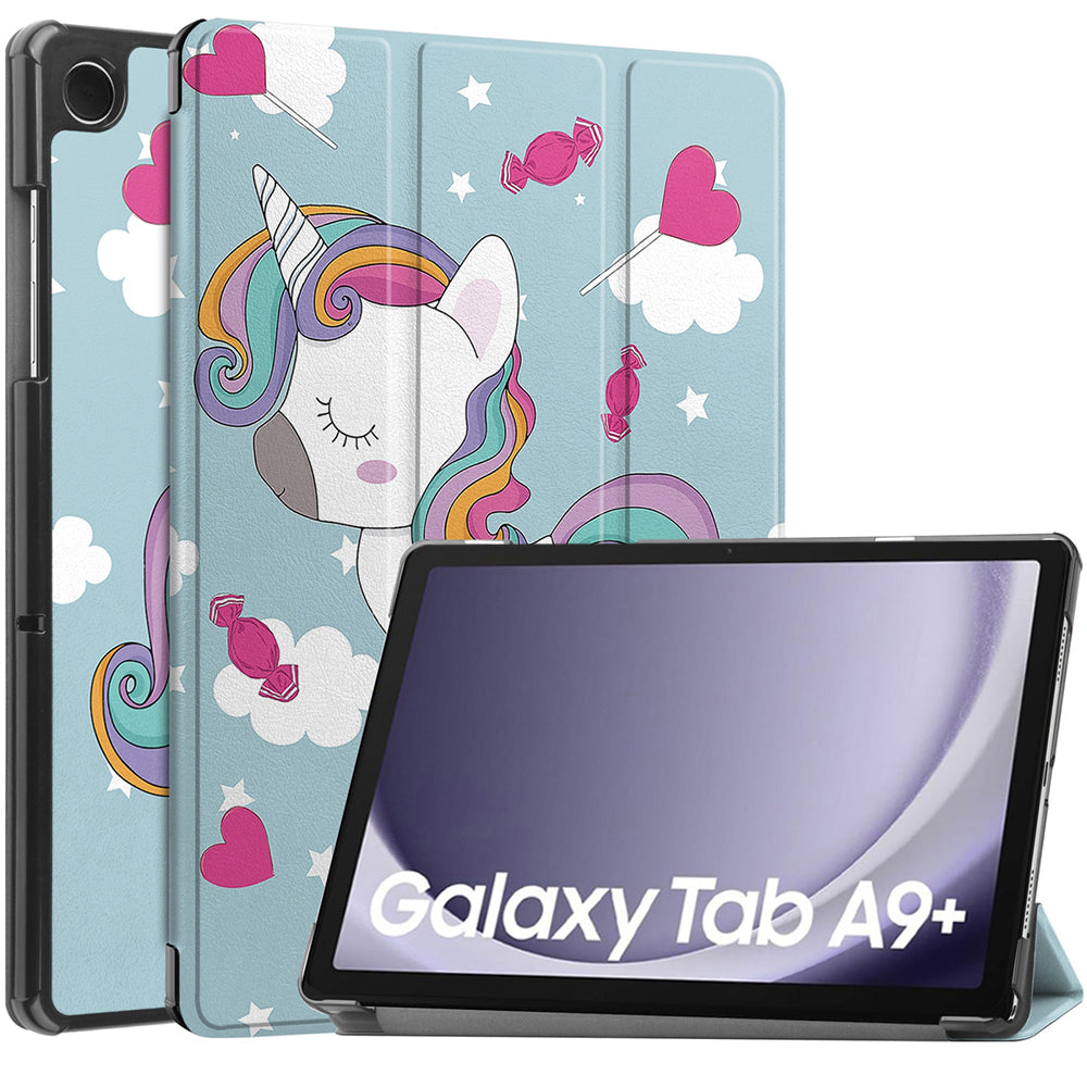 Pouzdro pro Samsung Galaxy Tab A9+, Techsuit, FoldPro Unicorn, Vícebarevné