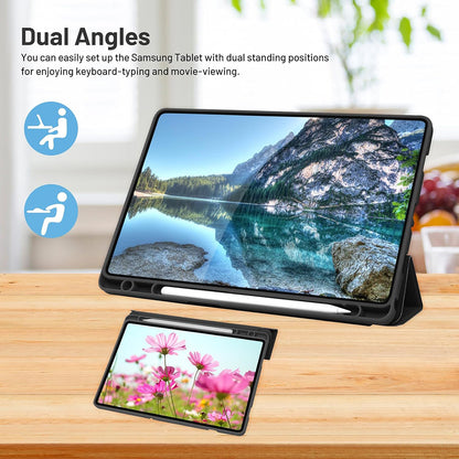 Pouzdro pro Samsung Galaxy Tab A11 / Tab A9, Techsuit, Flex Trifold, Černé