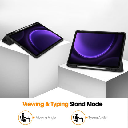 Pouzdro pro Samsung Galaxy Tab S10 FE / Tab S9 FE / Tab S9, Techsuit, Flex Trifold, Černé
