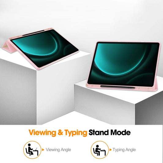 Pouzdro pro Samsung Galaxy Tab S10+ / Tab S9 FE+ / Tab S9+, Techsuit, Flex Trifold, růžové