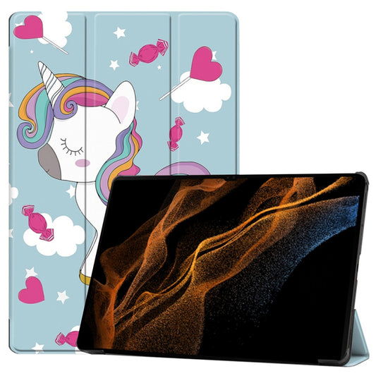 Pouzdro pro Samsung Galaxy Tab S10 Ultra / Tab S9 Ultra / Tab S8 Ultra, Techsuit, FoldPro Unicorn, Vícebarevné