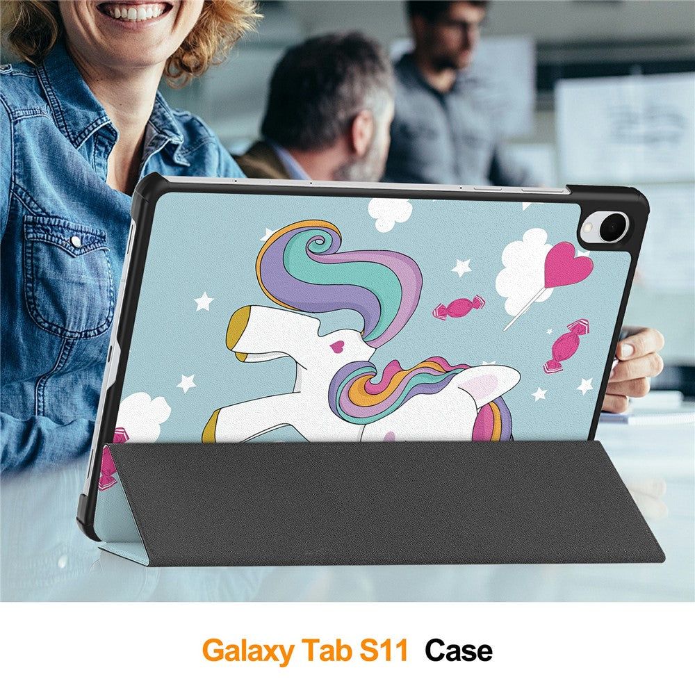 Pouzdro pro Samsung Galaxy Tab S11, Techsuit, FoldPro Unicorn, vícebarevné