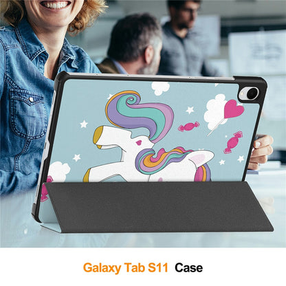 Pouzdro pro Samsung Galaxy Tab S11, Techsuit, FoldPro Unicorn, vícebarevné