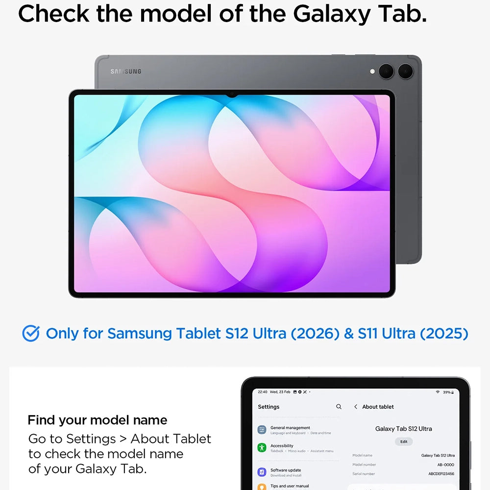 Pouzdro pro Samsung Galaxy Tab S12 Ultra / Tab S11 Ultra, Spigen Liquid Air Folio, černé ACS11821