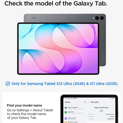 Pouzdro pro Samsung Galaxy Tab S12 Ultra / Tab S11 Ultra, Spigen Liquid Air Folio, černé ACS11821