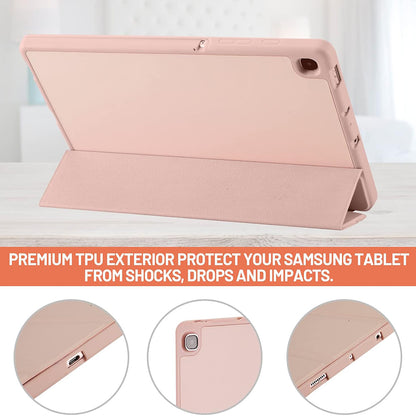 Pouzdro pro Samsung Galaxy Tab S6 Lite (2024) / Tab S6 Lite (2022) / Tab S6 Lite (2020), Techsuit, Flex Trifold, Růžové