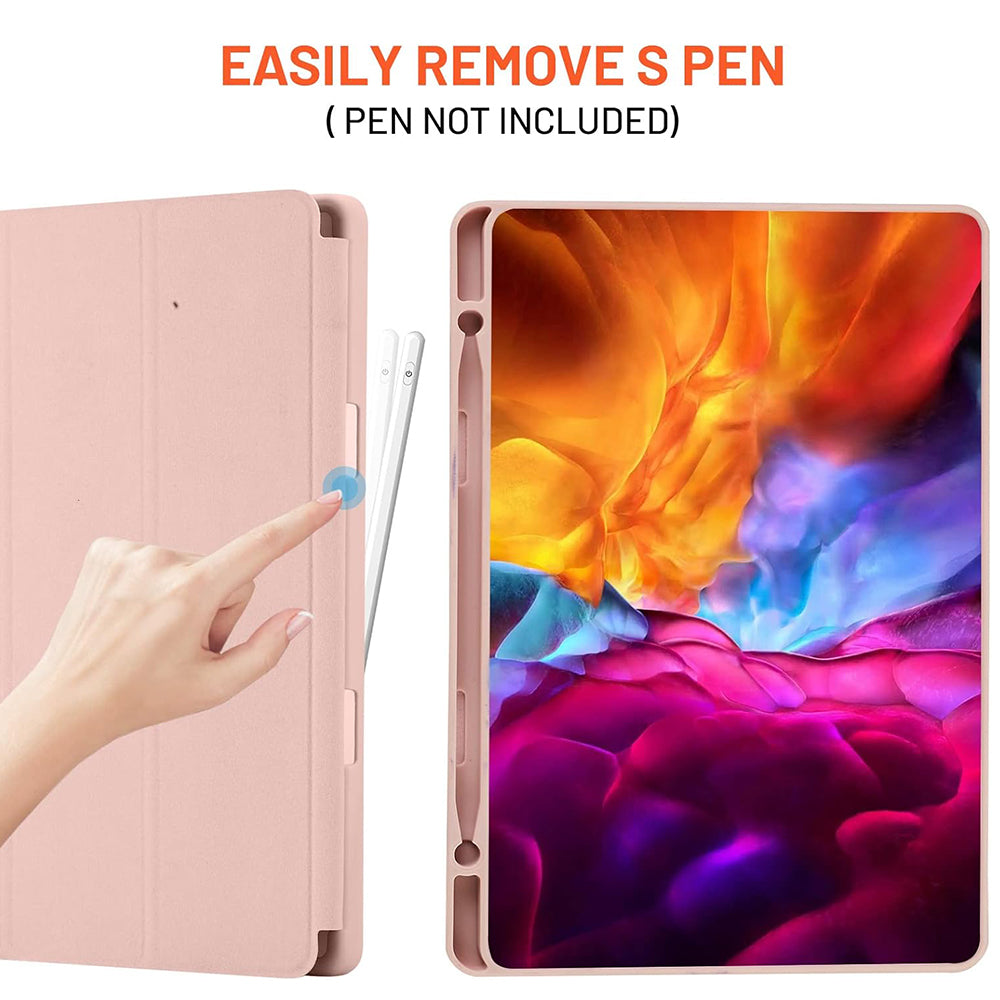 Pouzdro pro Samsung Galaxy Tab S6 Lite (2024) / Tab S6 Lite (2022) / Tab S6 Lite (2020), Techsuit, Flex Trifold, Růžové