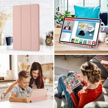 Pouzdro pro Samsung Galaxy Tab S6 Lite (2024) / Tab S6 Lite (2022) / Tab S6 Lite (2020), Techsuit, Flex Trifold, Růžové
