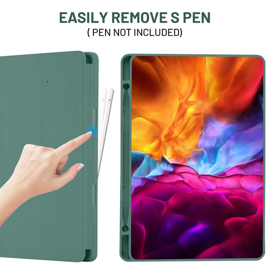 Pouzdro pro Samsung Galaxy Tab S6 Lite (2024) / Tab S6 Lite (2022) / Tab S6 Lite (2020), Techsuit, Flex Trifold, Zelené