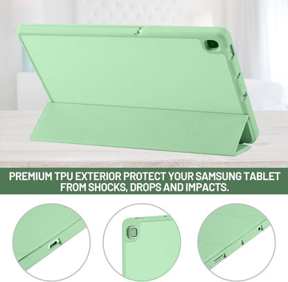Pouzdro pro Samsung Galaxy Tab S6 Lite (2024) / Tab S6 Lite (2022) / Tab S6 Lite (2020), Techsuit, Flex Trifold, Zelená Matcha