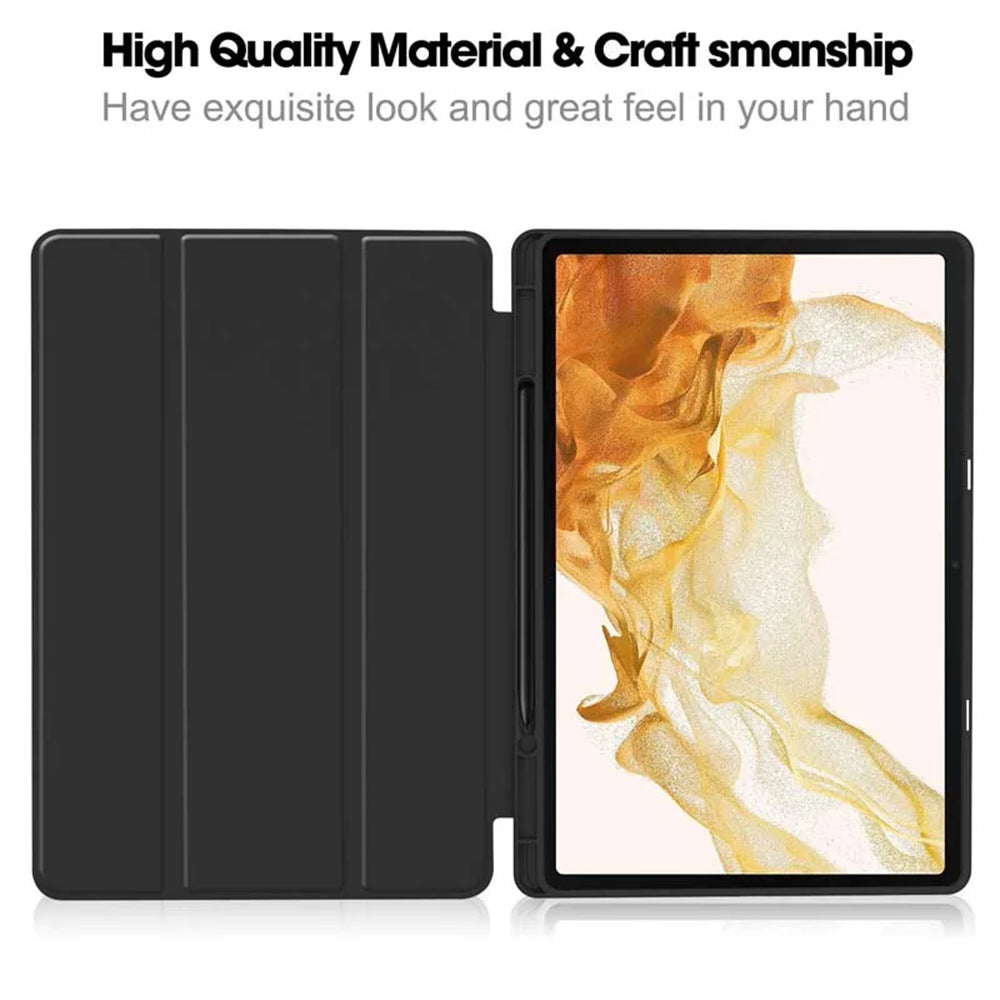 Pouzdro pro Samsung Galaxy Tab S8+ / Tab S7+, Techsuit, Flex Trifold, Černé