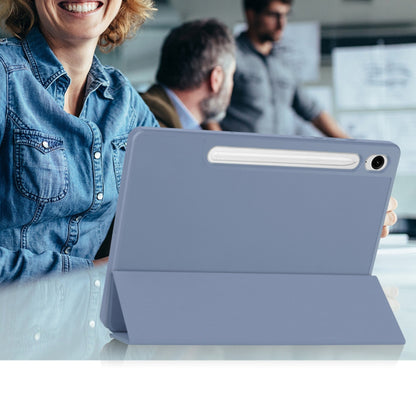 Pouzdro pro Samsung Galaxy Tab S10 FE / Tab S9 FE / Tab S9, Techsuit, Flex Trifold, Šedé