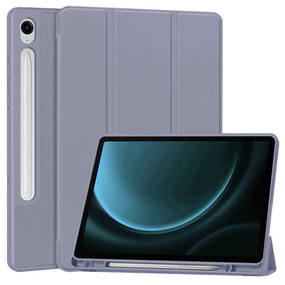 Pouzdro pro Samsung Galaxy Tab S9 FE / Tab S9 / Tab S10 FE, Techsuit, Flex Trifold, fialové