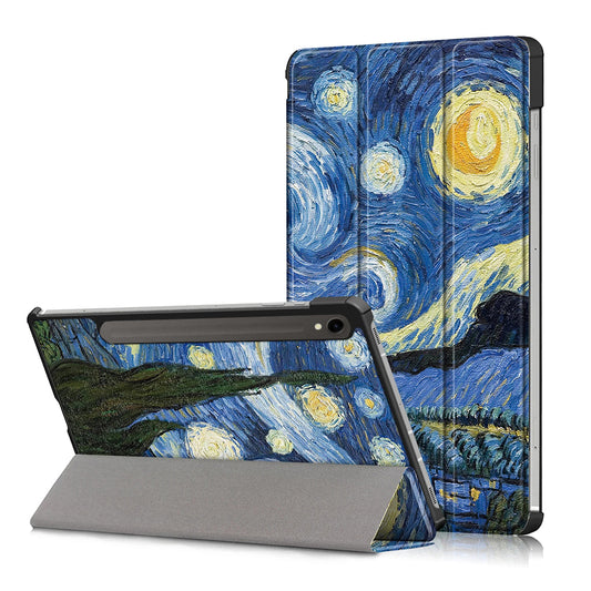 Pouzdro pro Samsung Galaxy Tab S9 FE / Tab S9 / Tab S10 FE, Techsuit, FoldPro Starry Night, vícebarevné