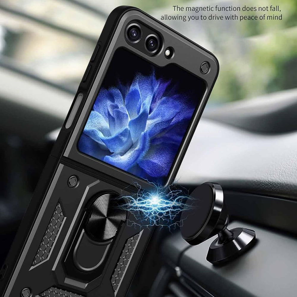 Pouzdro pro Samsung Galaxy Z Flip7 FE F761 / Z Flip6 F741, Techsuit, CamShield, Černá