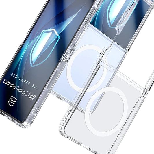 MagSafe pouzdro pro Samsung Galaxy Z Flip7 F766, 3MK, Armor MagCase, Průhledné