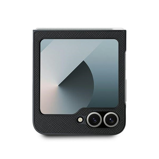 Pouzdro pro Samsung Galaxy Z Flip7 FE F761 / Z Flip6 F741, Karl Lagerfeld, Saffiano Karl & Choupette Metal, Černá