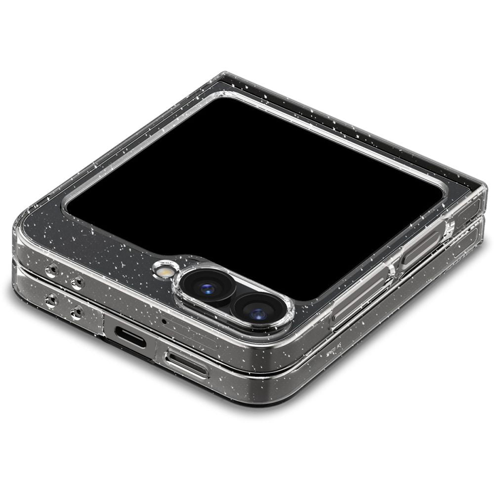 Pouzdro pro Samsung Galaxy Z Flip7 FE F761 / Z Flip6 F741, Spigen, Air Skin Gliiter, Průhledné