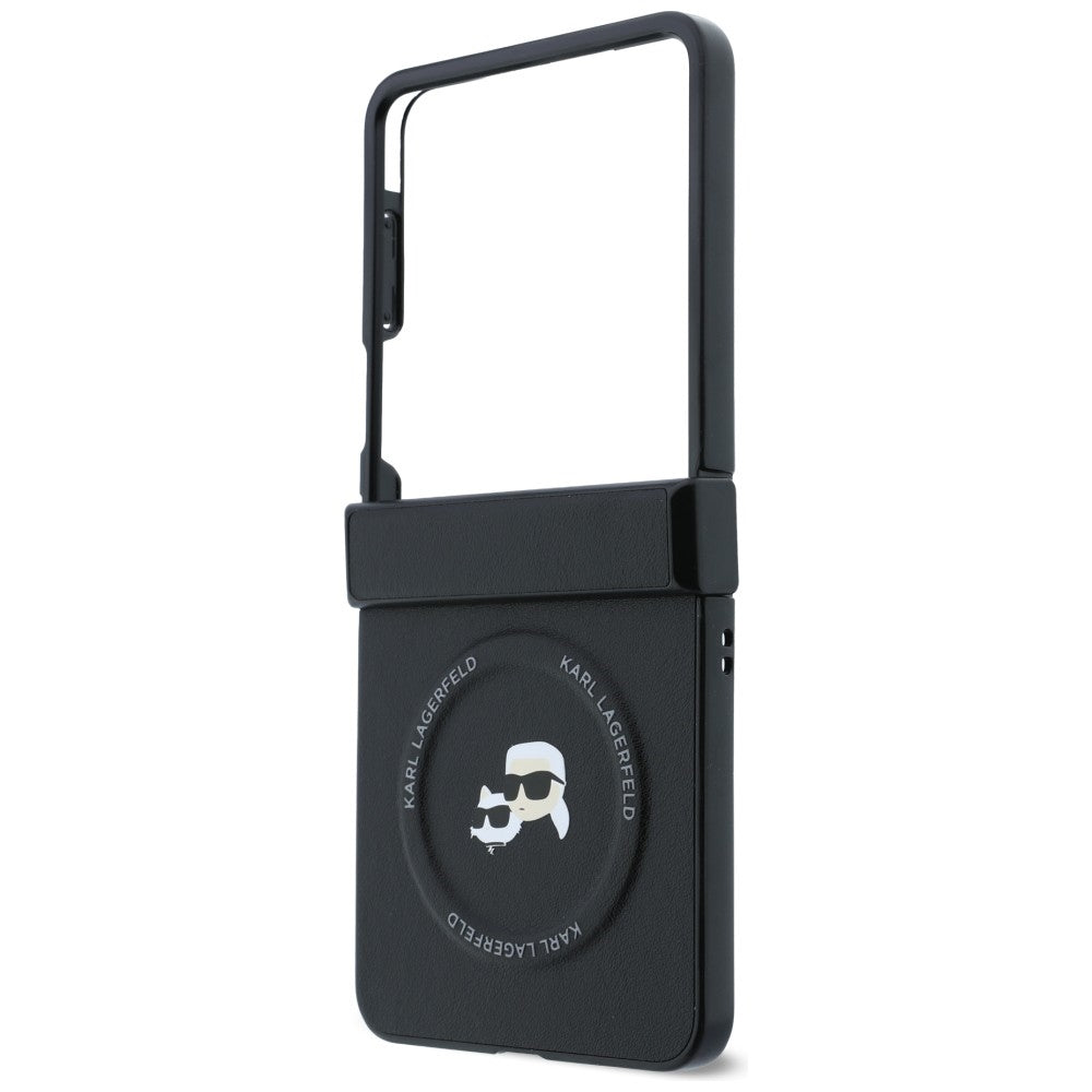 Pouzdro pro Samsung Galaxy Z Flip8 F776, Karl Lagerfeld, Karl & Choupette Head Pin, Černé
