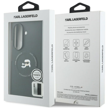 Pouzdro pro Samsung Galaxy Z Fold8 Ultra F976, Karl Lagerfeld, Karl & Choupette Head Pin, Černá