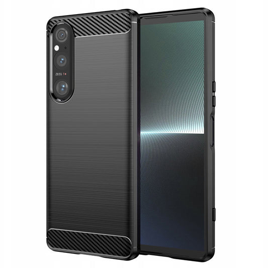 Pouzdro pro Sony Xperia 1 V, Techsuit, Carbon, Černé