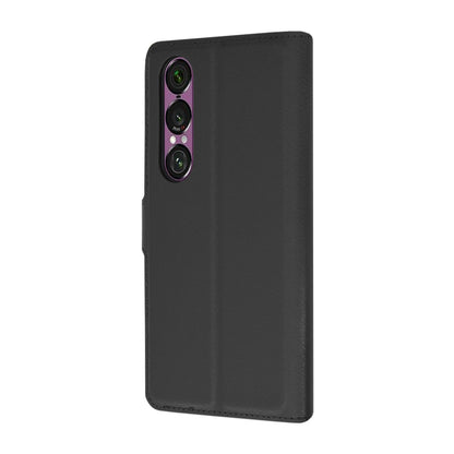 Pouzdro pro Sony Xperia 1 VI, Techsuit, kožené folio, černé