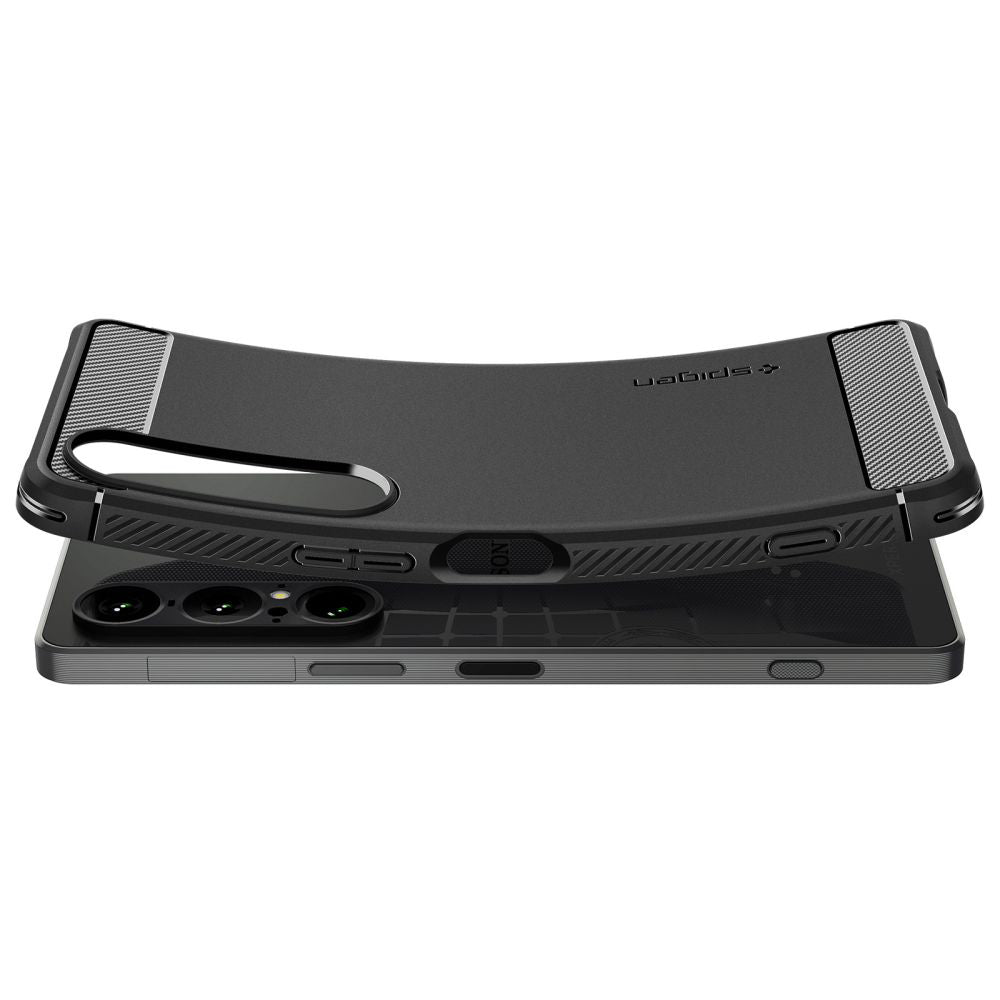 Pouzdro pro Sony Xperia 1 VII, Spigen, Rugged Armor, Matně černé