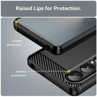 Pouzdro pro Sony Xperia 1 VII, Techsuit, Carbon, Černé