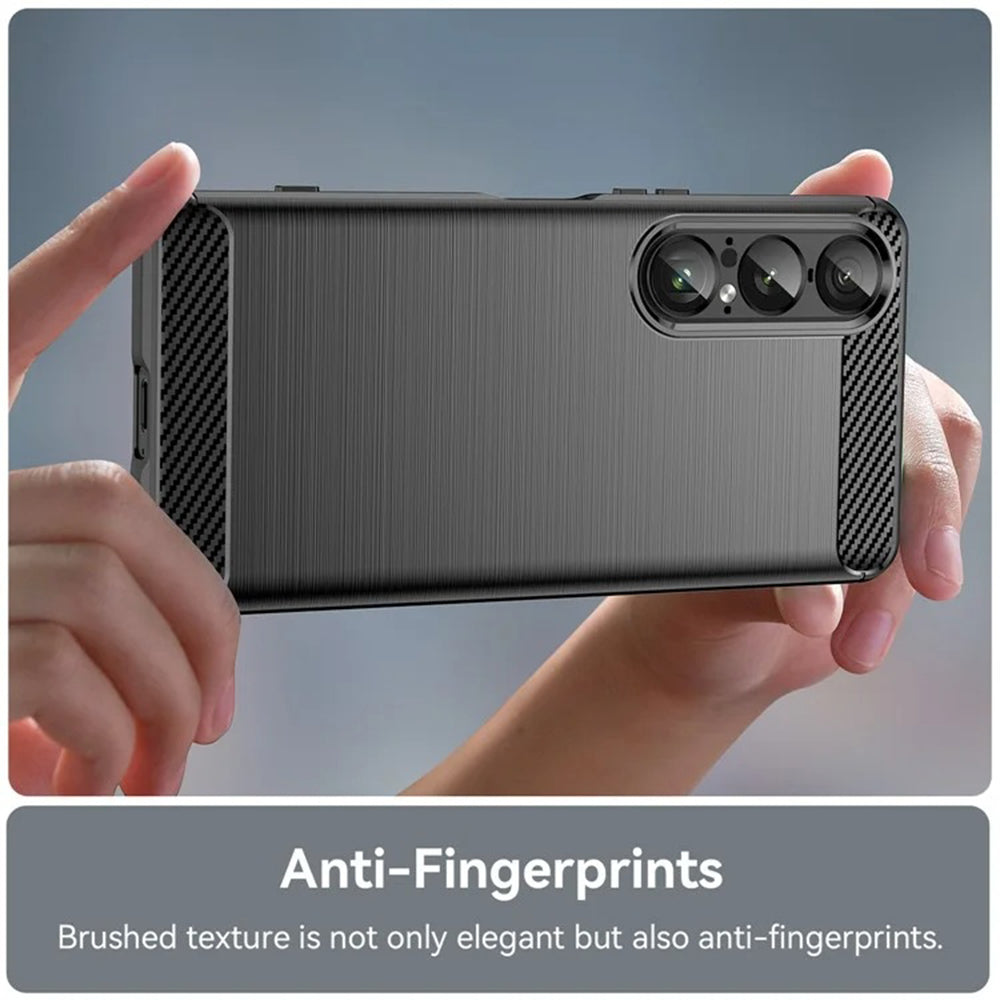 Pouzdro pro Sony Xperia 1 VII, Techsuit, Carbon, Černé