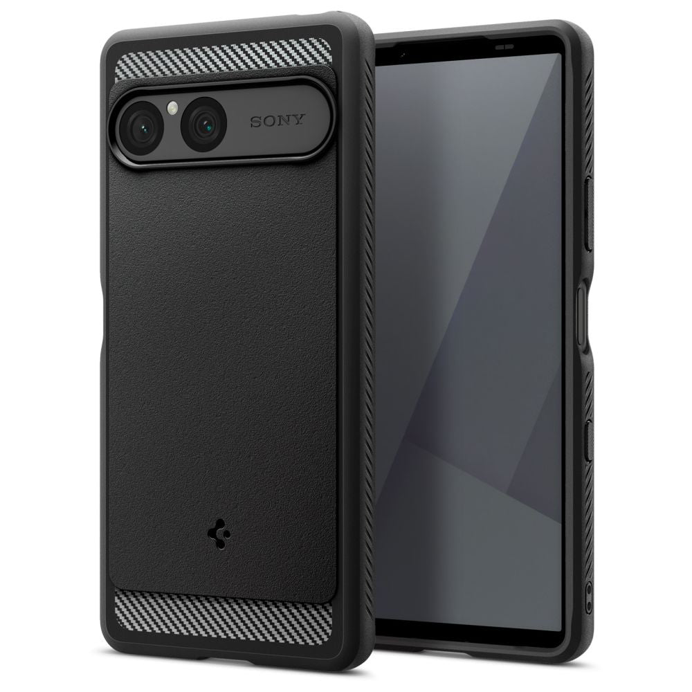 Pouzdro pro Sony Xperia 10 VII, Spigen, Rugged Armor, Černá