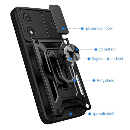 Case for Tecno Pova 5 Pro, Techsuit, CamShield, Black