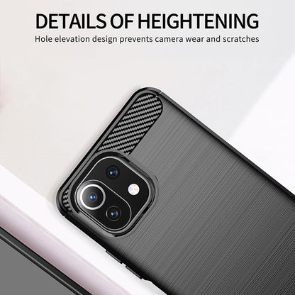 Pouzdro pro Xiaomi 11 Lite 5G NE / Mi 11 Lite 5G / 11 Lite, Techsuit, Carbon, Černé