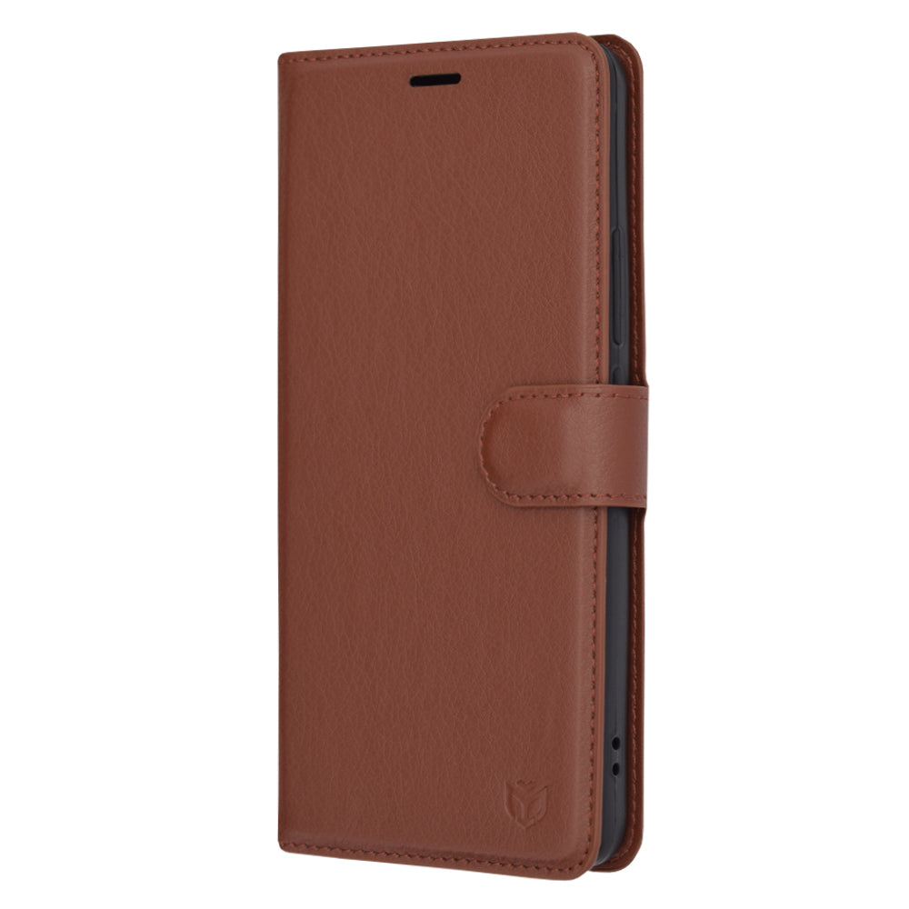 Pouzdro pro Xiaomi 13T Pro / 13T, Techsuit, kožené folio, hnědé