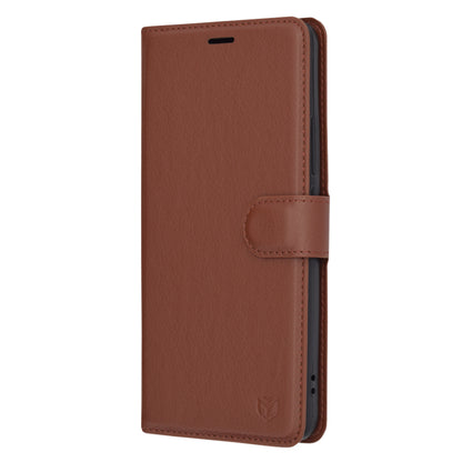 Pouzdro pro Xiaomi 13T Pro / 13T, Techsuit, kožené folio, hnědé