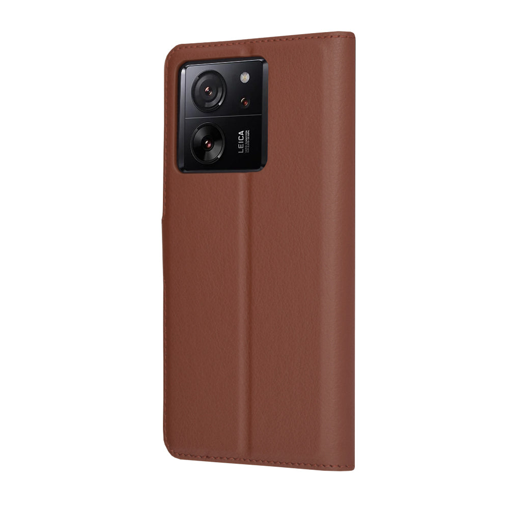 Pouzdro pro Xiaomi 13T Pro / 13T, Techsuit, kožené folio, hnědé