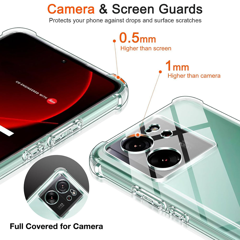 Pouzdro pro Xiaomi 13T Pro / 13T, Techsuit, Odolné proti nárazům, Průhledné