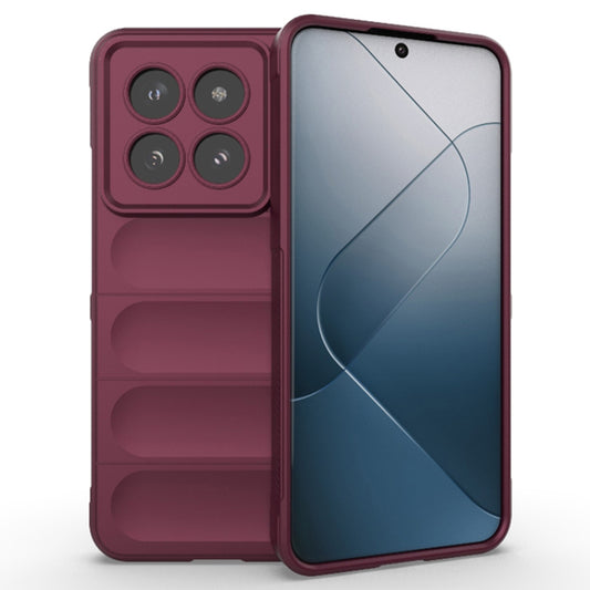 Pouzdro pro Xiaomi 14 Pro, Techsuit, Magic Shield, Tmavě červená