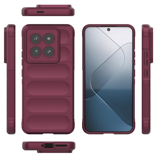 Pouzdro pro Xiaomi 14 Pro, Techsuit, Magic Shield, Tmavě červená