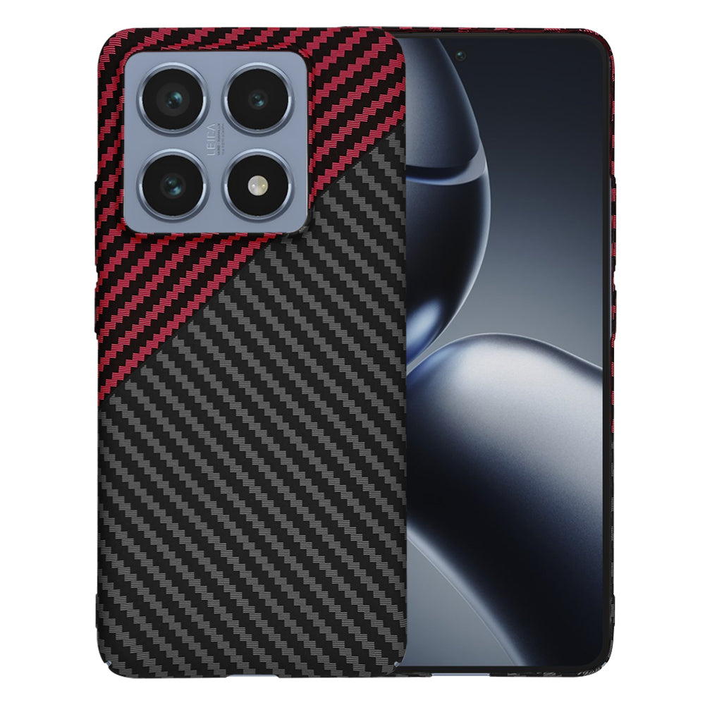 Pouzdro pro Xiaomi 14T Pro, Techsuit, Carbonite FiberShell, Černo-červené